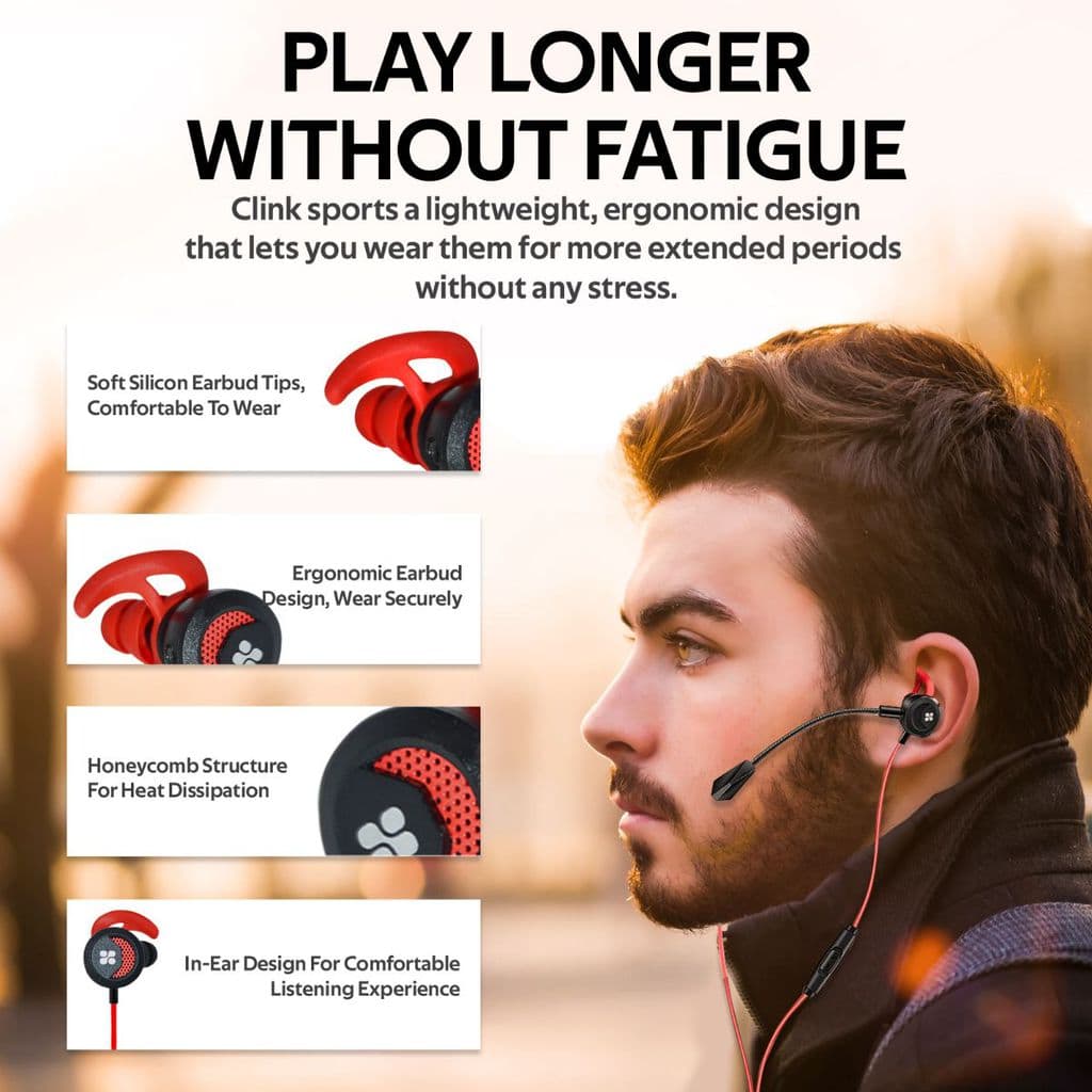 Promate Gaming InEar Headphones, High Fidelity Gaming 3.5mm Wired