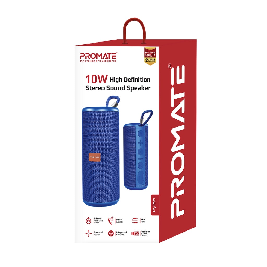 Promate Wireless Speaker, Premium 360 Degree Immersive Sound Bluetooth