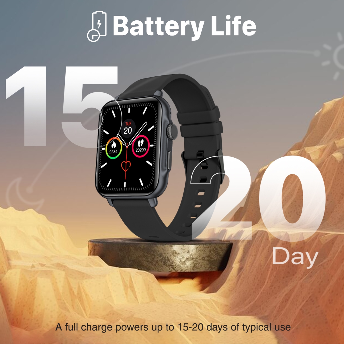 Promate Smart Watch, Bluetooth 5.1 Health and Fitness Tracker with 1.8