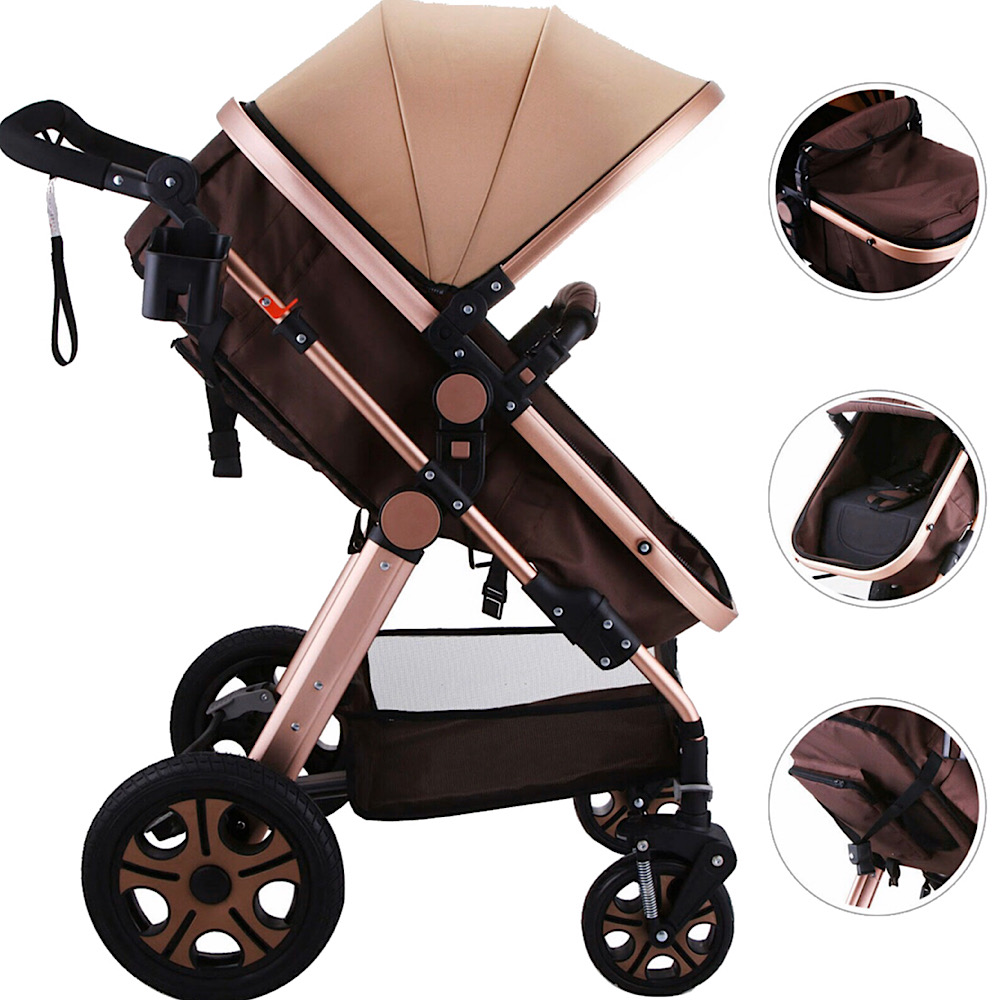 Pikkaboo 3 in 1 Luxury Pram Stroller Beige Buy Online at Best Price in UAE Qonooz