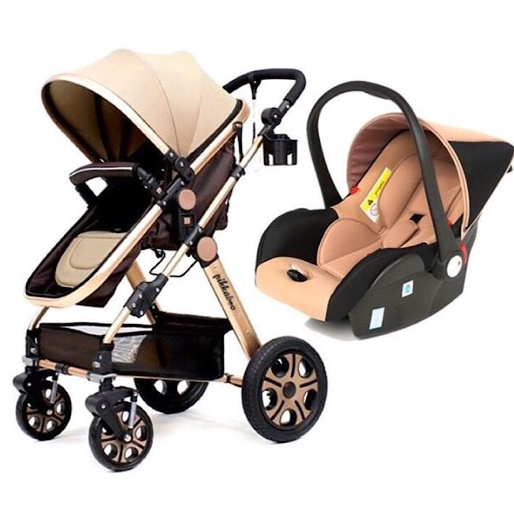 Pikkaboo 4 in 1 Luxury Stroller Travel System Beige Buy Online at