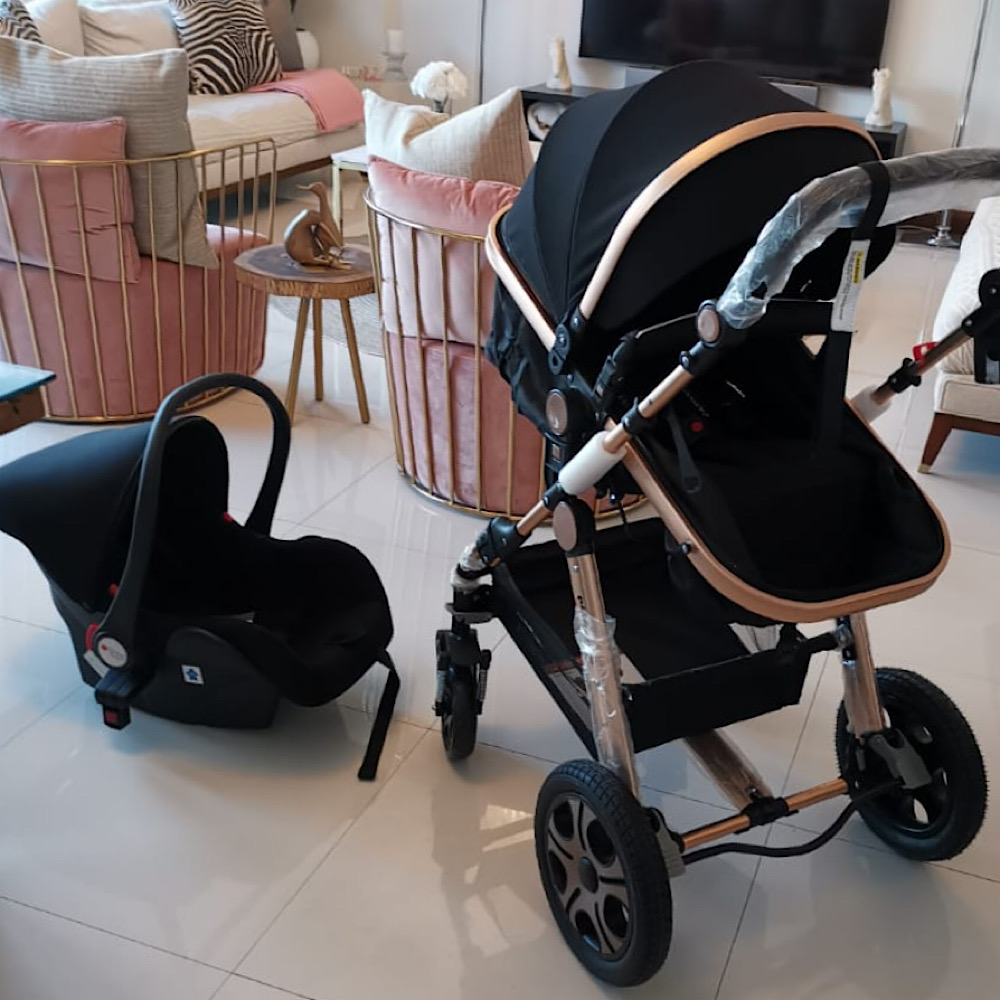 Pikkaboo 4 in 1 Luxury Stroller Travel System Black Buy Online at