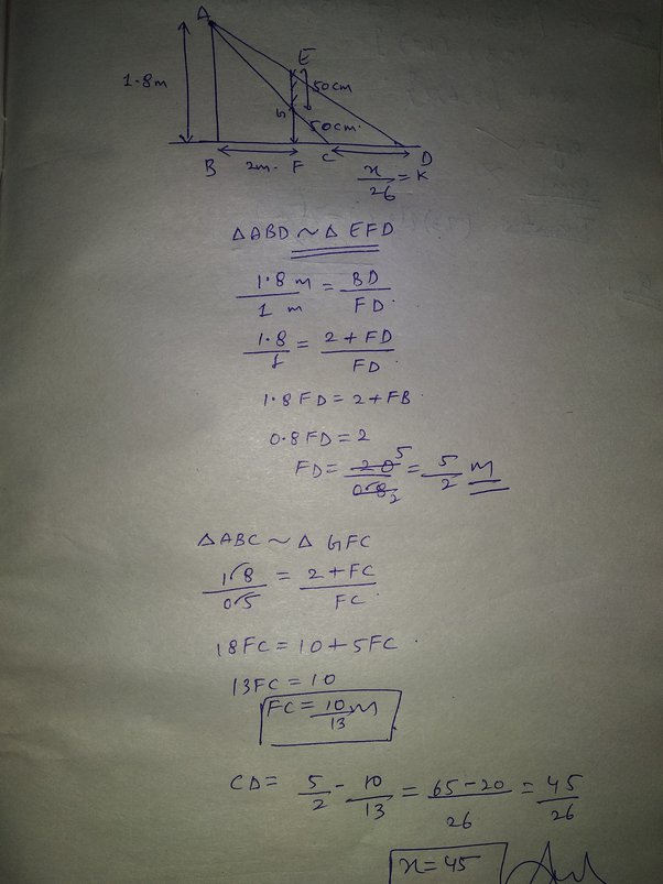 The image of a tree just covers the length of a plane mirror 4.00 cm