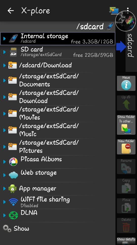 Why in xender,every files are stored in internal storage & not