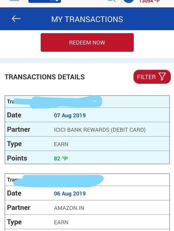 How to check on which transaction I got cashback on an Amazon Pay ICICI