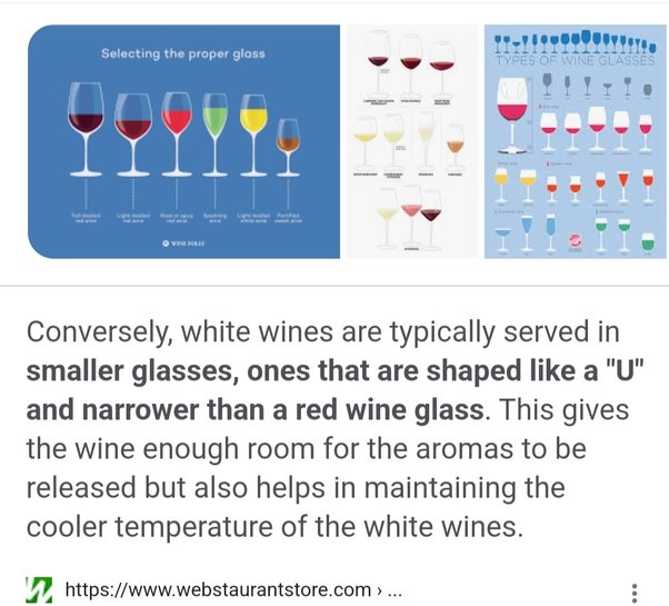 What is the difference between a red wine glass and a white wine glass