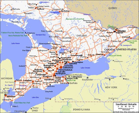 Road Map Of Southern Ontario Which Area Of The Following Neighbouring Toronto Towns Are Best For Living: Windsor, Sarnia, Niagara, Sudbury, Quinte Or Kingston? - Quora