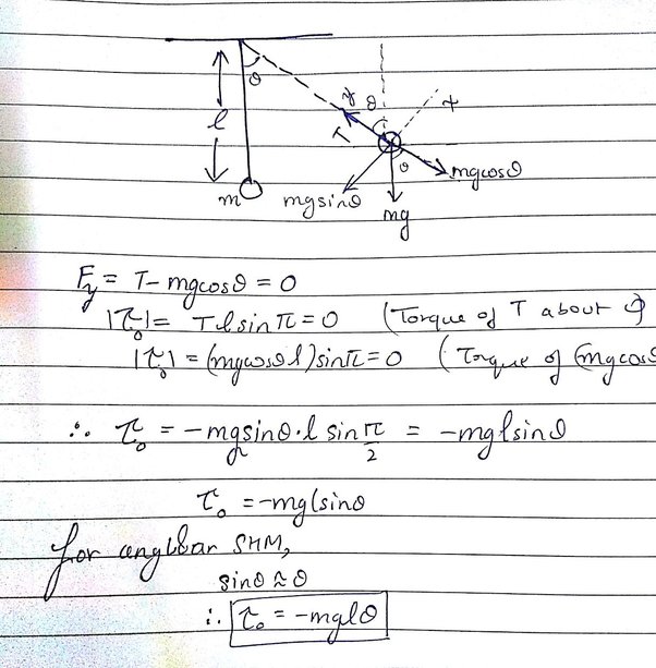 Why should you keep the amplitude of a pendulum small? Quora