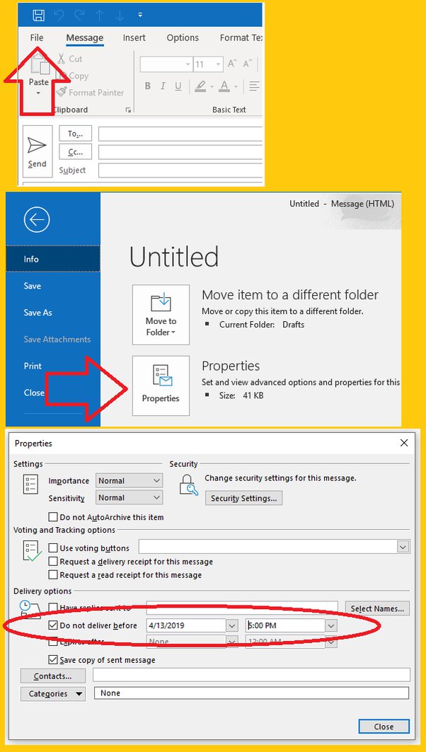 How to schedule email in Outlook to be sent in the future Quora