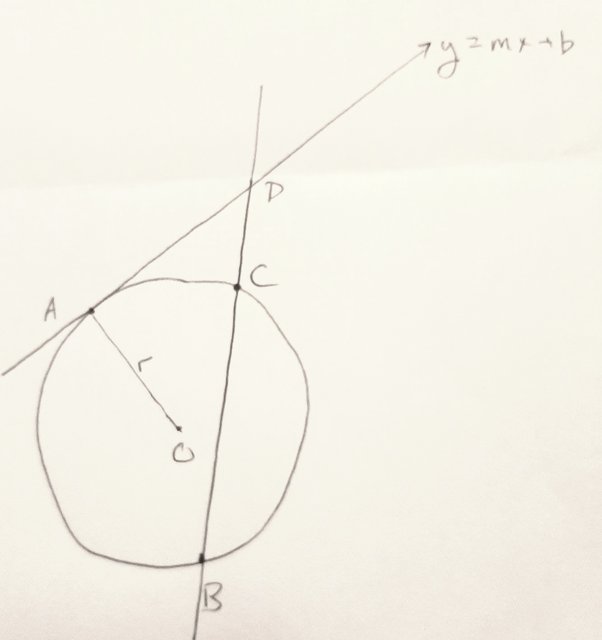 How to find the radius of a circle when given two points on its