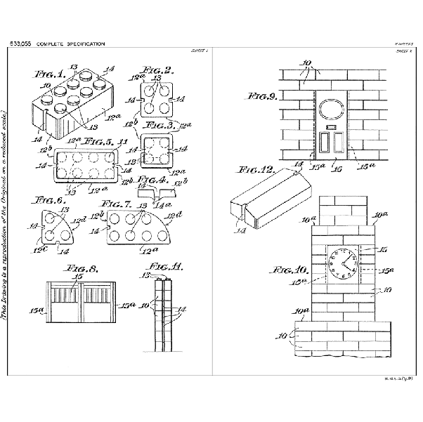 What year were Lego bricks first patented? Quora