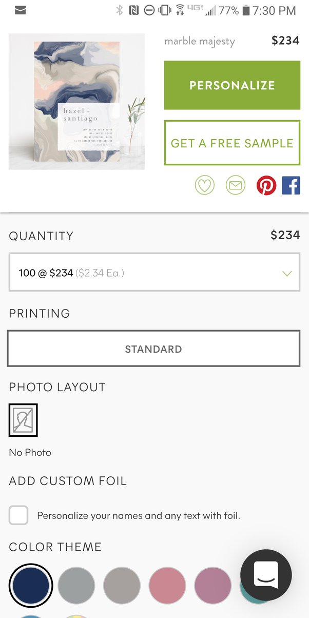 How much should a designer charge for a wedding invitation design (not