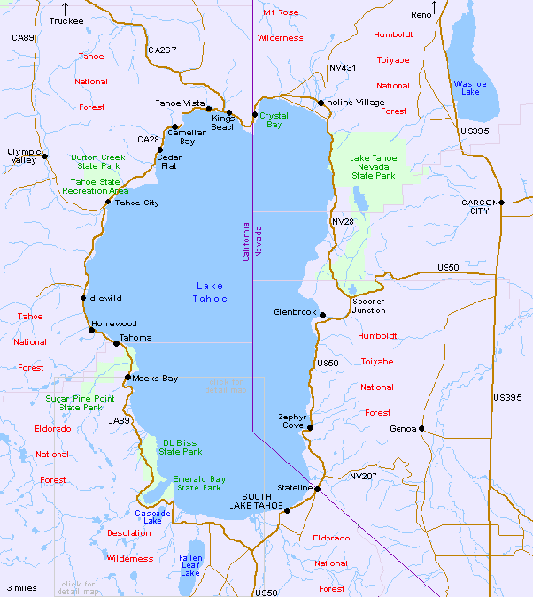 Lake Tahoe Counties Map What Counties Surround Lake Tahoe? - Quora
