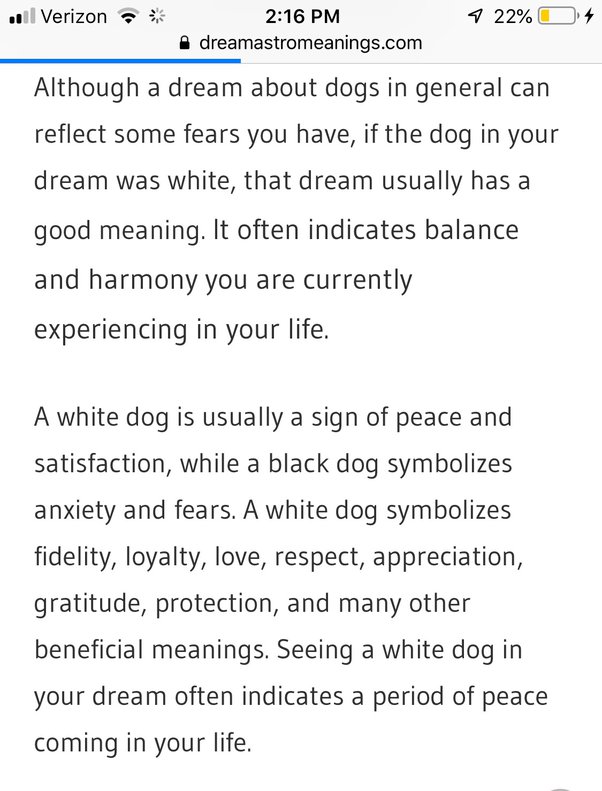 What Do White Dogs Symbolize