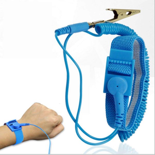 What can be done to prevent hardware damage from static electricity when building a computer