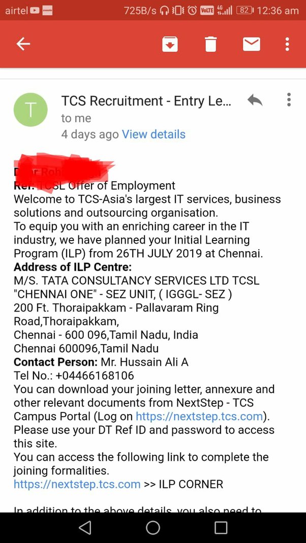 What kind of work does TCS provide after the training of TCS ignite