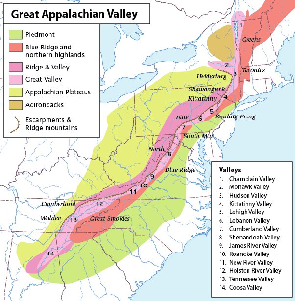 What would the USA look like if the Appalachian Mountains did not exist