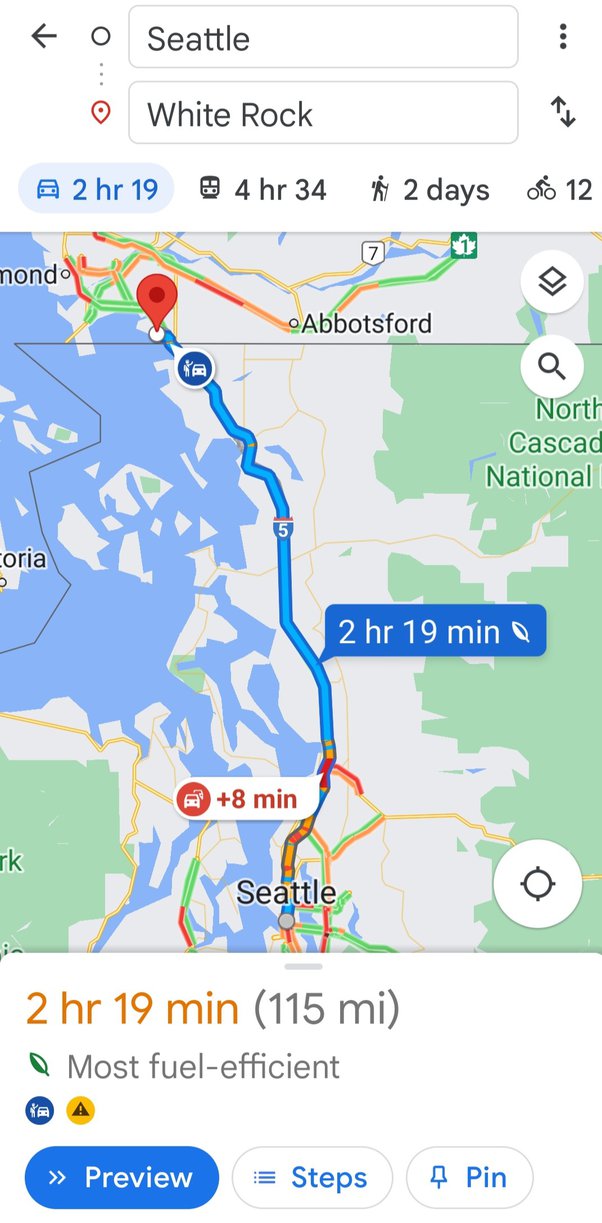 How far is Canada from Seattle by car? Quora