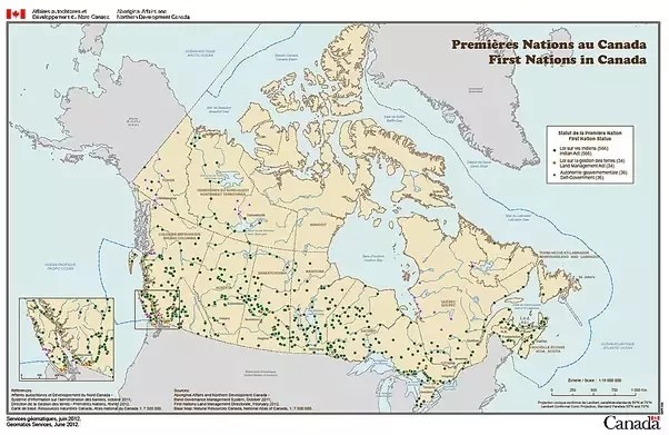 Map Of Native Reserves In Canada Where Do Red Indians Live? - Quora