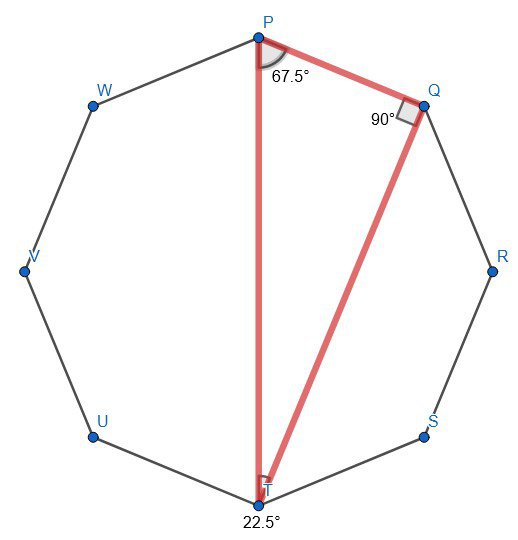 ABCDEFGH is a regular octagon. The sides AB and DC are produced to meet