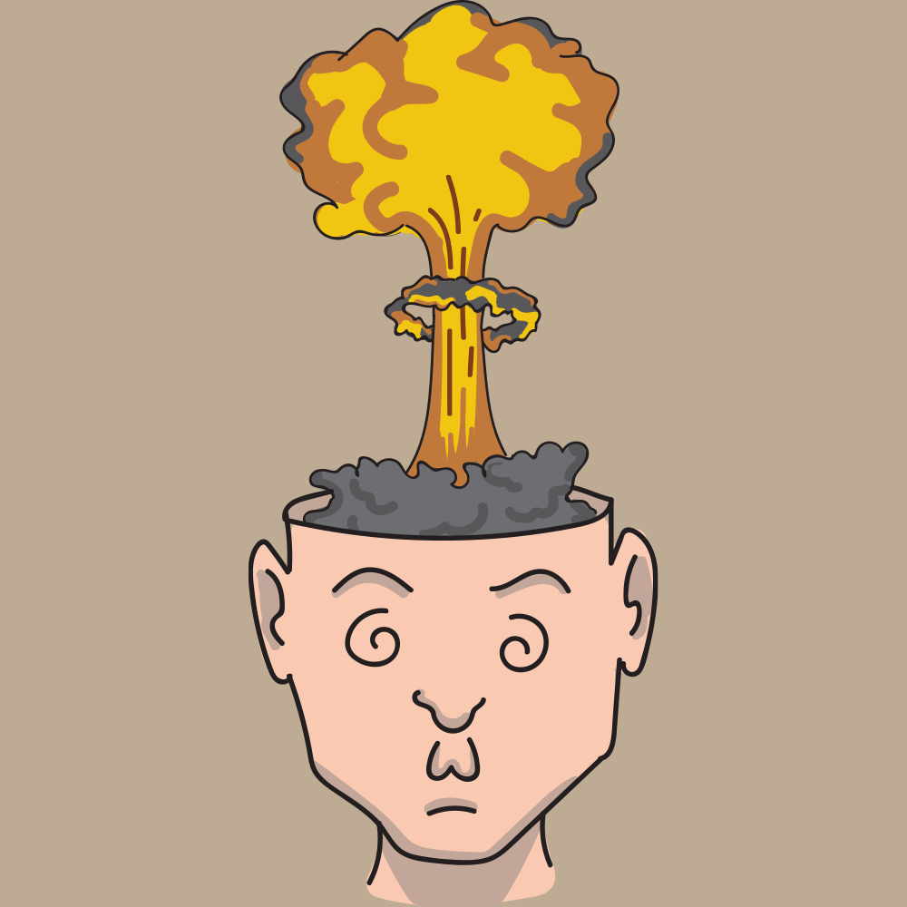 Cartoon Head Exploding Gif