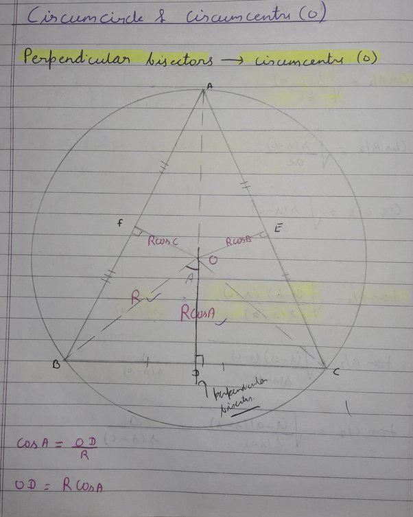 How To Prove That Circumcentre Is Equidistant From The Vertices Of A Triangle - Quora