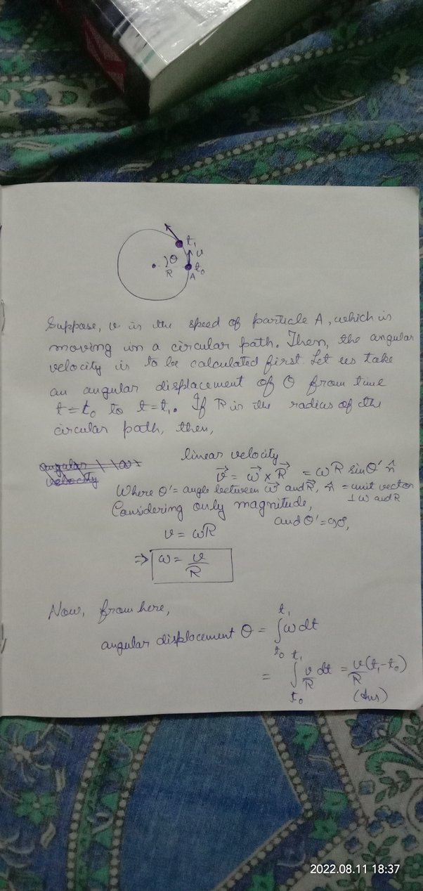What is angular displacement at constant speed? Quora
