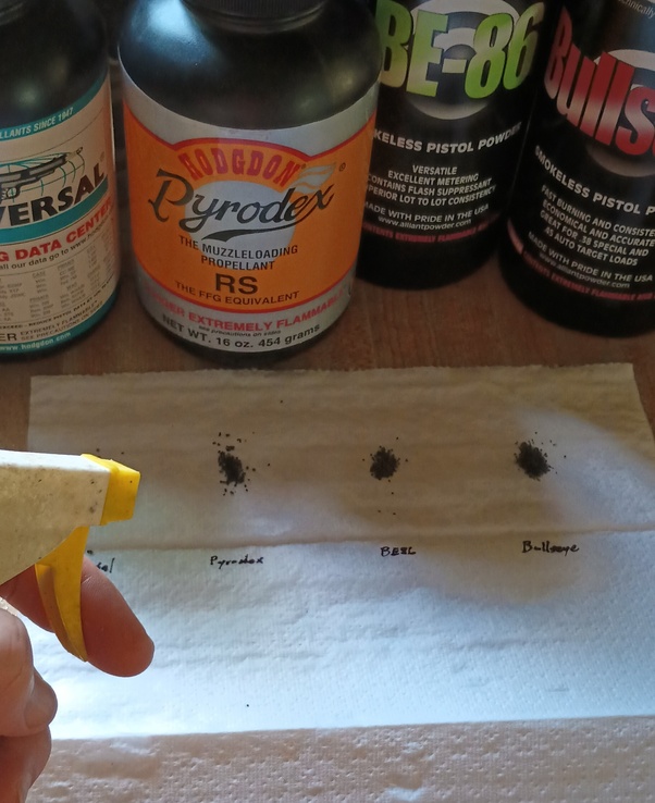 My husband has been reloading ammo. While cleaning, I got some powder