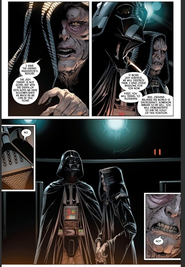 How powerful was Emperor Palpatine compared to Darth Vader and Exar Kun