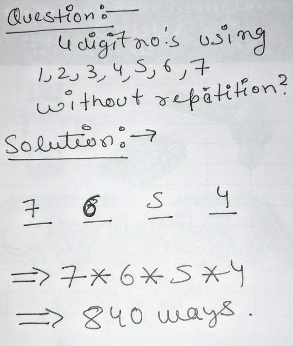 How many 4 digit numbers can be formed using 1,2,3,4,5,6, and 7 with