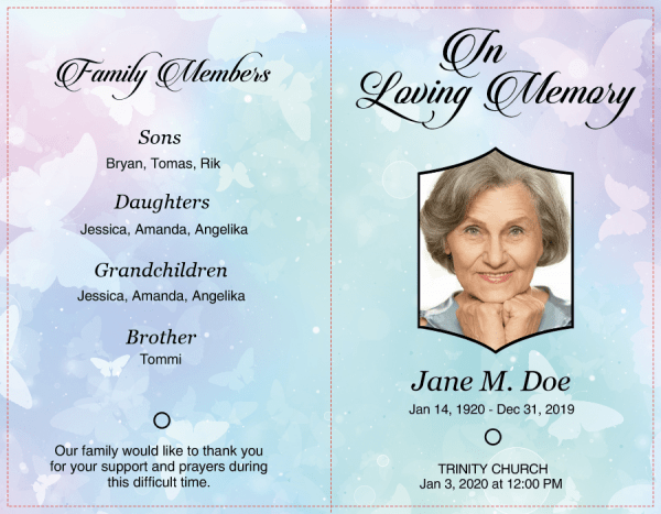 What is the best way to write and print a funeral program? Quora