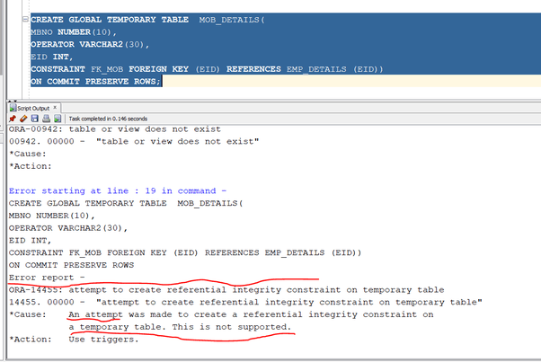 Can you have a foreign key on a temp table? Quora