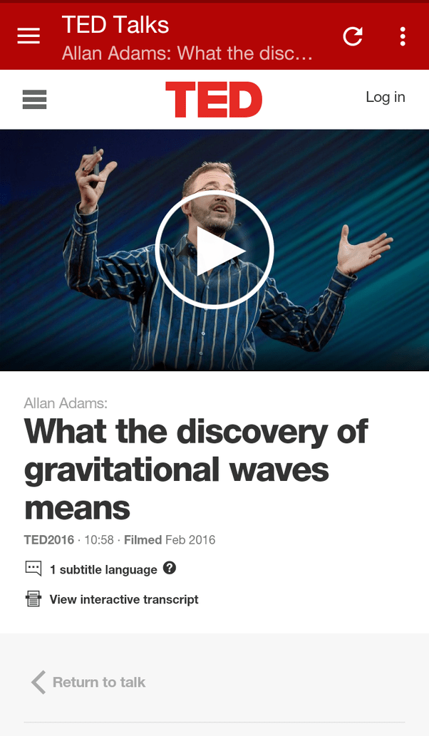 Is there any android app available for TED talks
