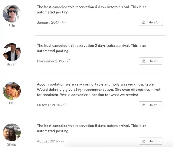 How likely is that AirBnb host will cancel my reservation