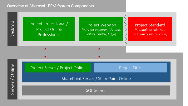 What are the differences between Microsoft Project Standard and