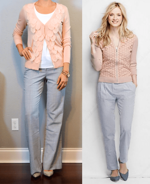 What color matches with light gray pants? Quora