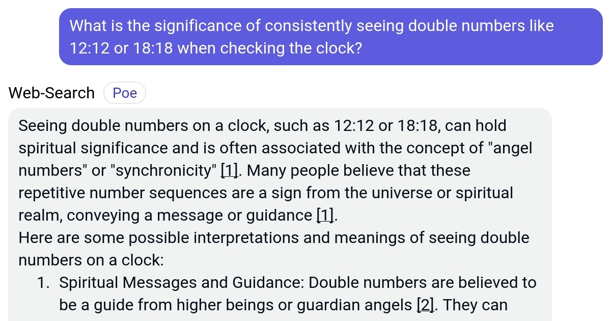 What is the significance of consistently seeing double numbers like 12