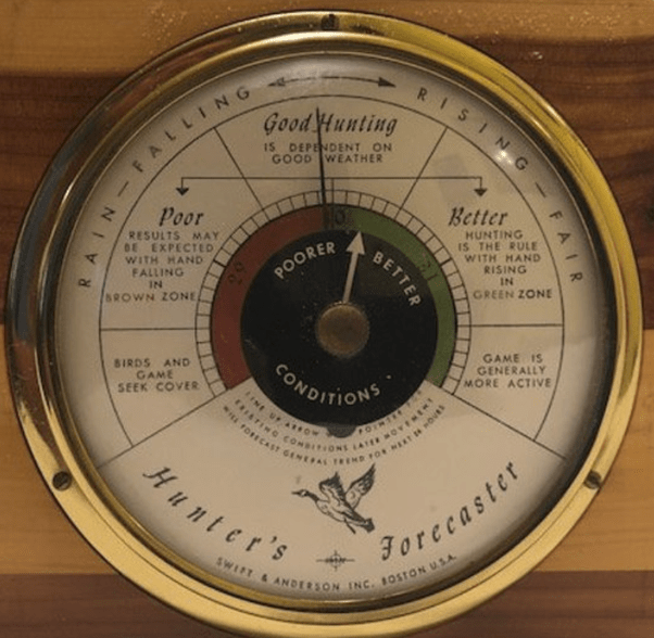 What does the rapidly falling barometric pressure indicate