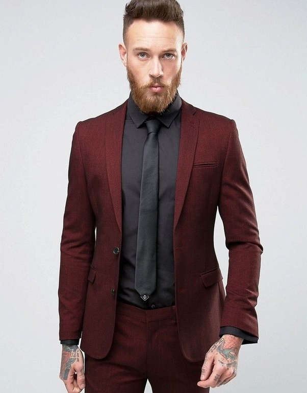 What color ties can I wear with a maroon suit and a black