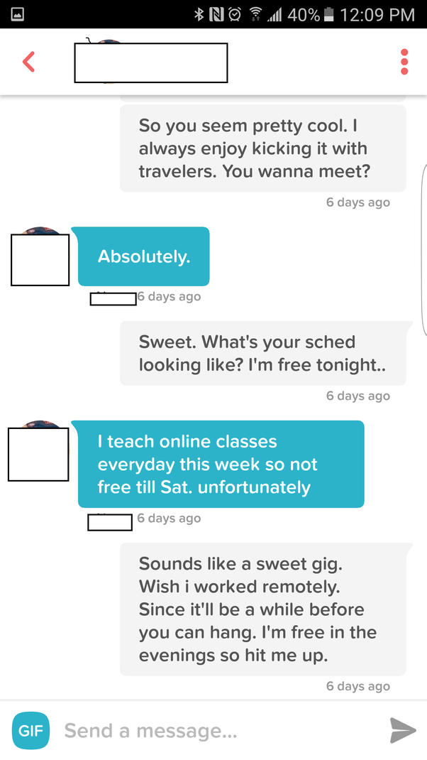 What is a typical successful conversation on Tinder like? After a match