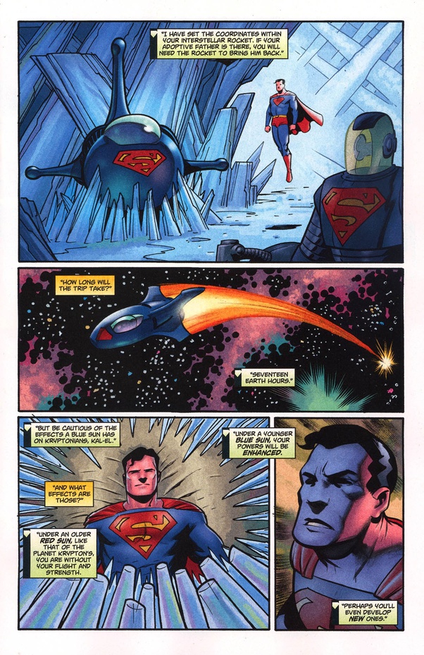 How much power difference is there between the power Superman gets with