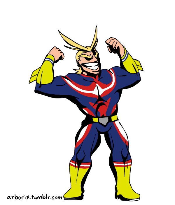 How would All Might from My Hero Academia fit in the