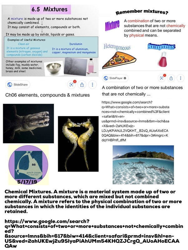 What consists of two or more substances not chemically combined? Quora
