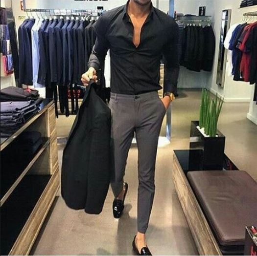 Does a black shirt match with grey pants? Quora