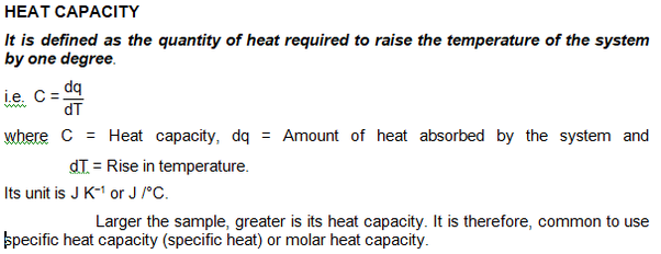 What is the CGS unit of specific heat capacity? Quora