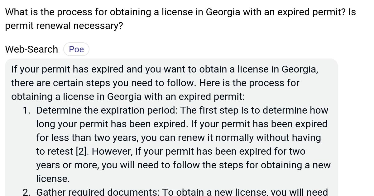 What is the process for obtaining a license in with an expired
