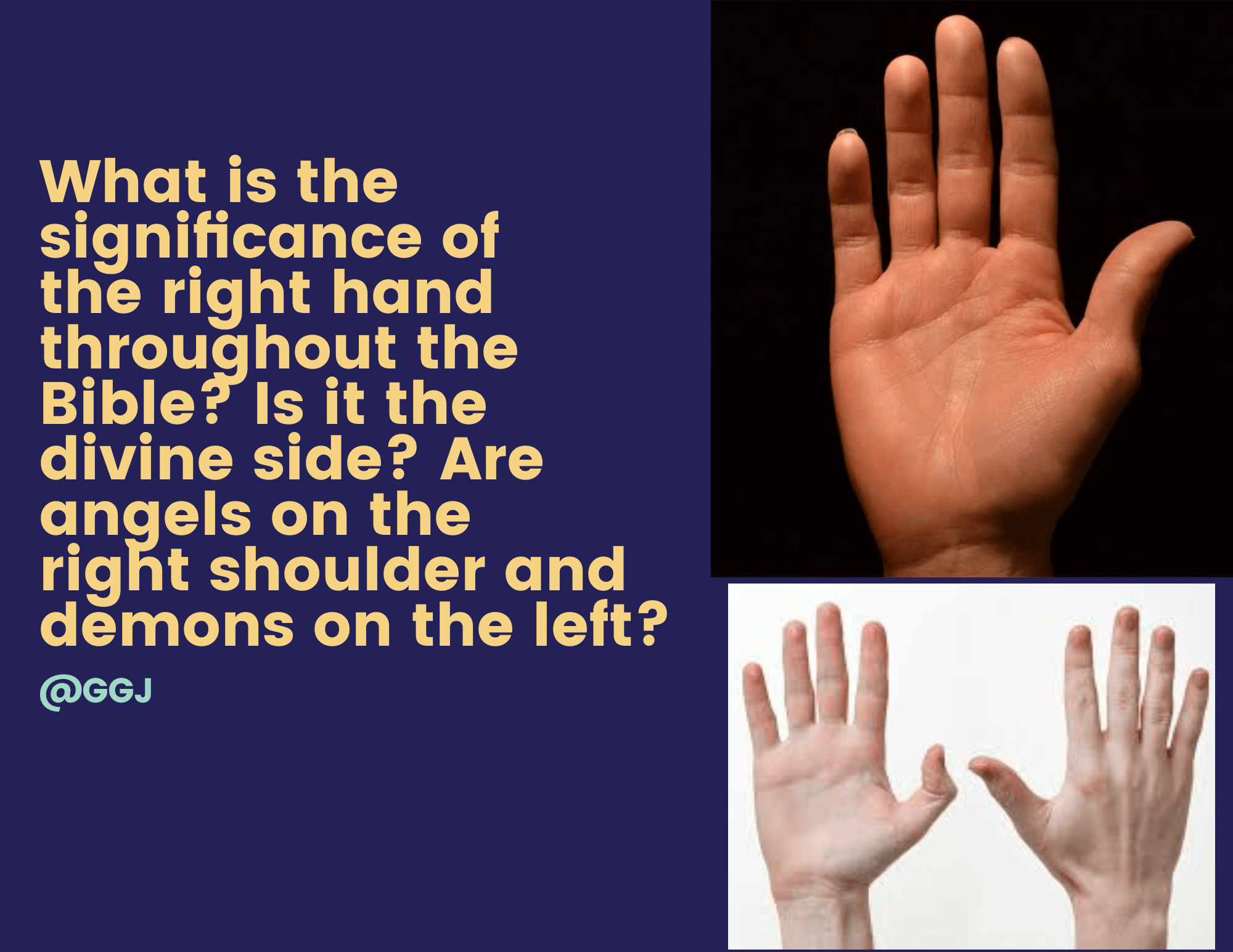Apa arti dari tangan kanan di seluruh Alkitab? Apakah itu sisi ilahi?  Apakah malaikat di bahu kanan dan setan di kiri? - Quora