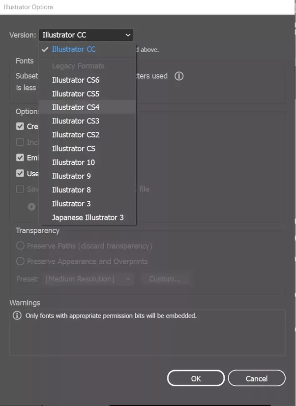 How to save a Mac OSX compatible Adobe illustrator (.Ai