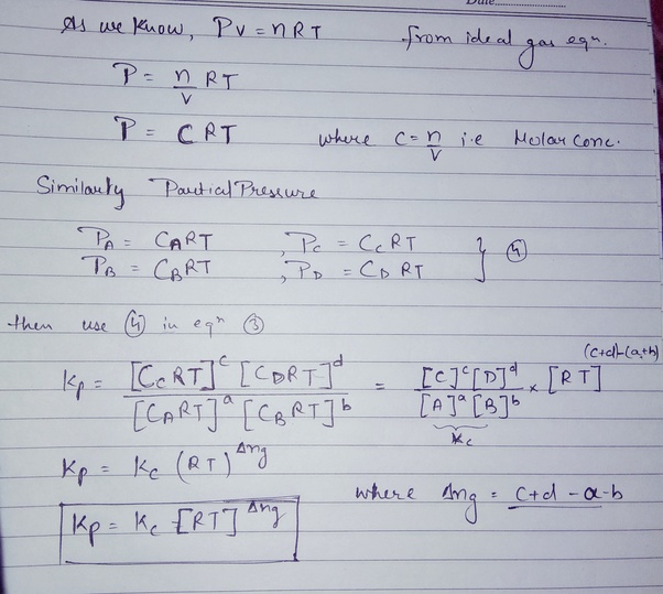 How To Find Partial Pressure Given Kp