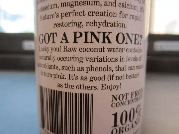 Why did my coconut water turn pink? Quora